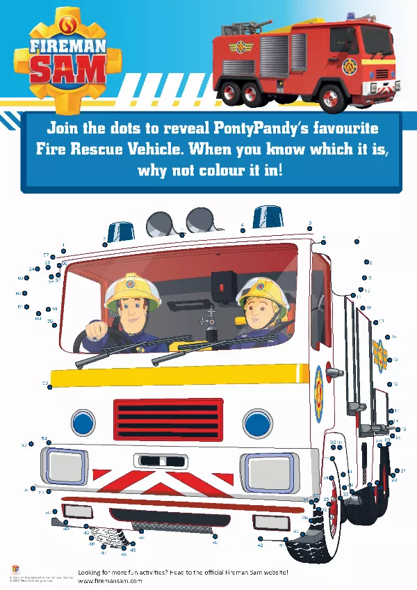 Fireman Sam Dot To Dot